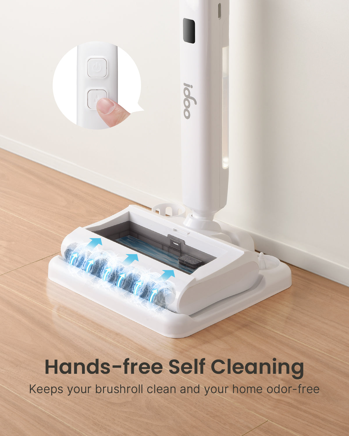 iDOO Electric Mop, Upgraded Wet Dry Cleaner Self Cleaning Cordless Mop Electric Mop