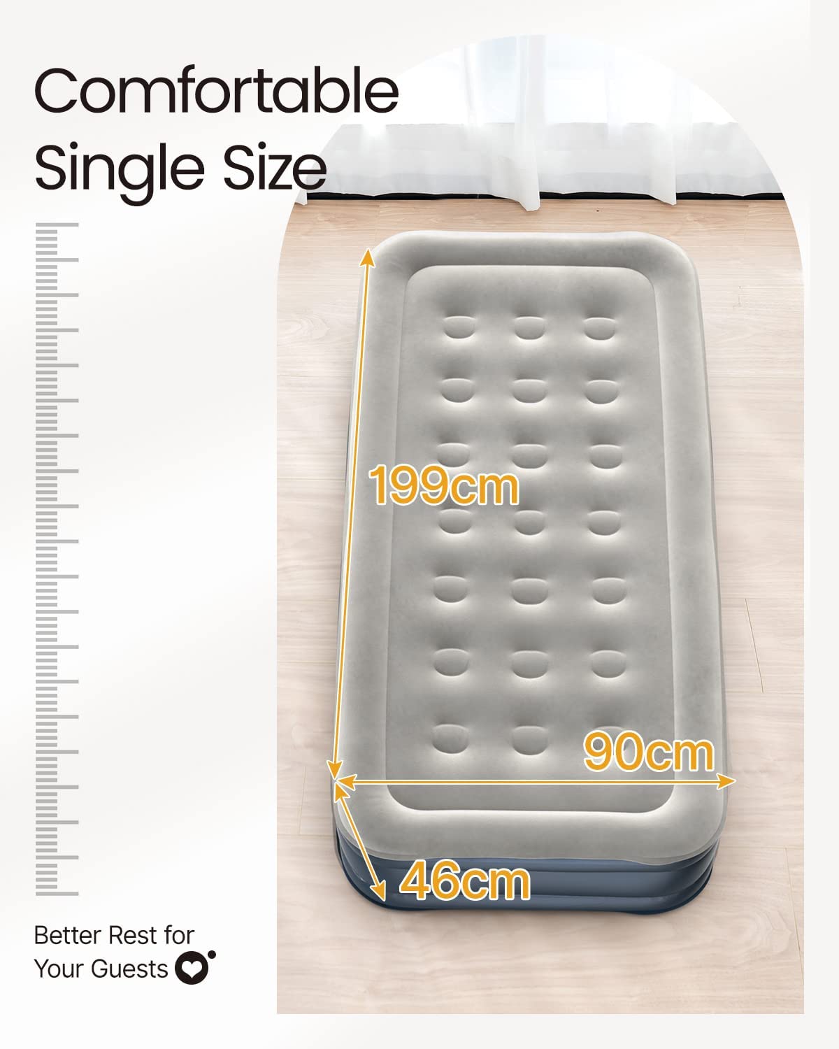 Single size air outlet mattress