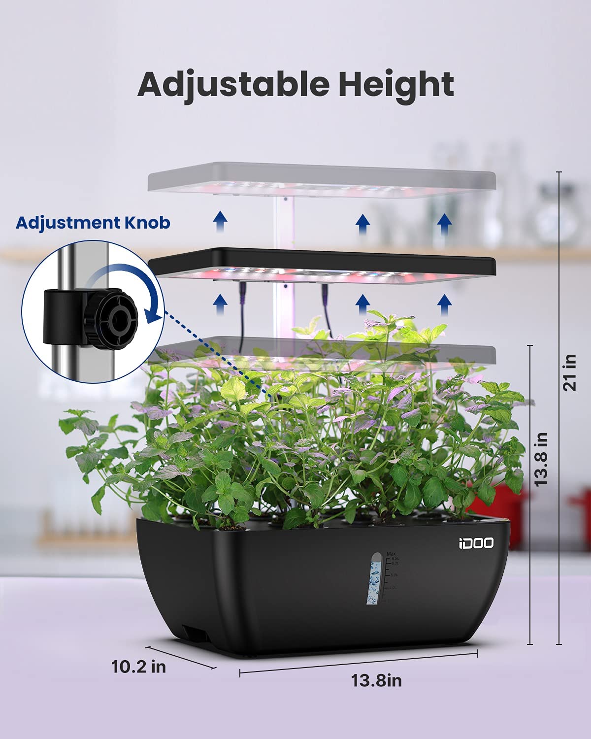 WiFi 12 Pods Hydroponic Growing System with 6.5L Water Tank - Hydroponic Growing System Hydroponic Growing Systems by idoo