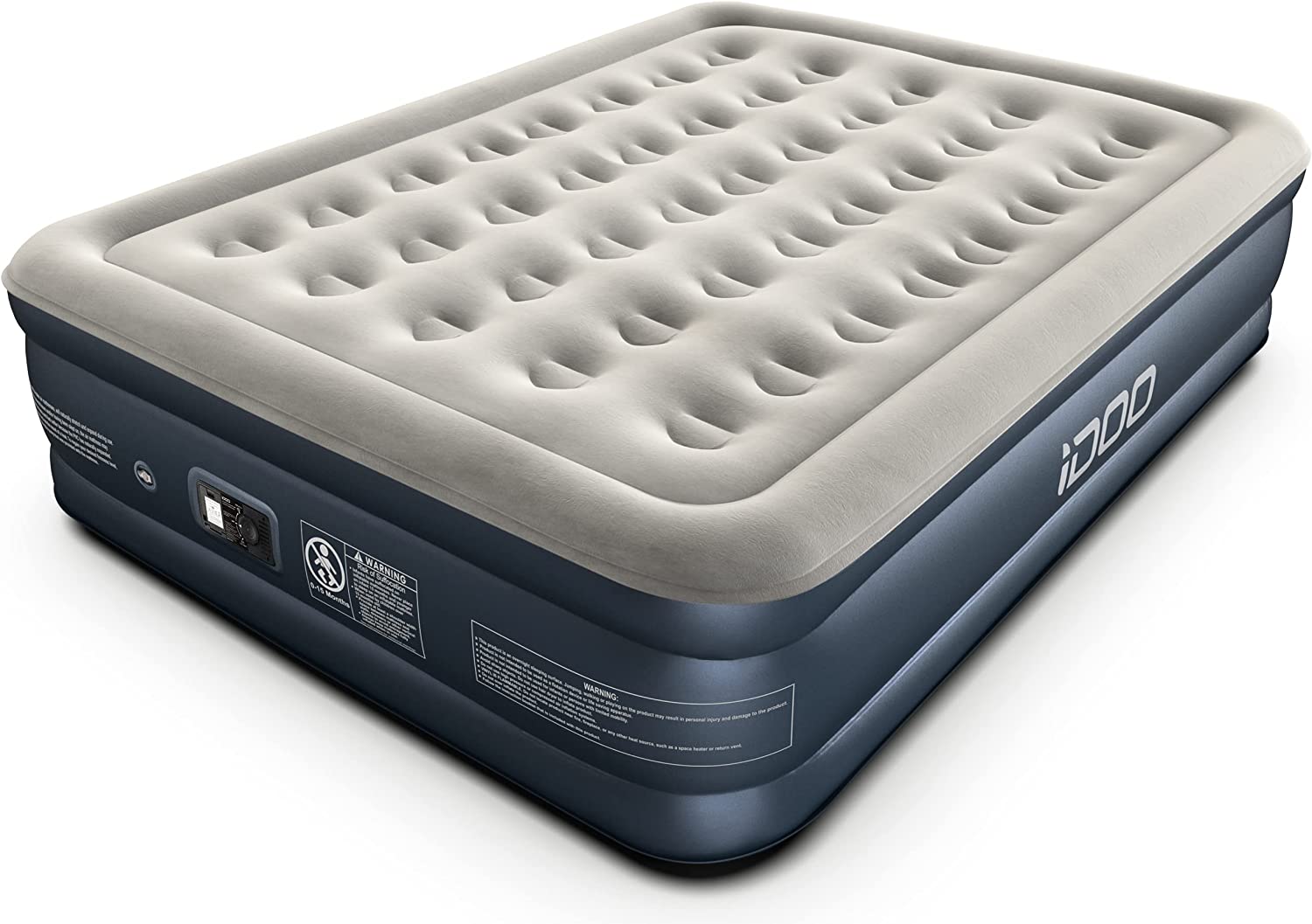 iDOO King size Air Bed, Inflatable bed with Built-in Pump