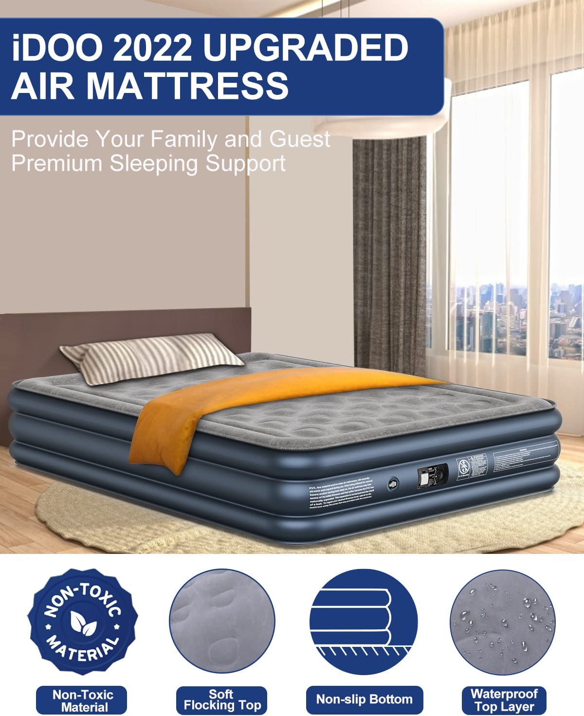 King size air mattress deals with built in pump