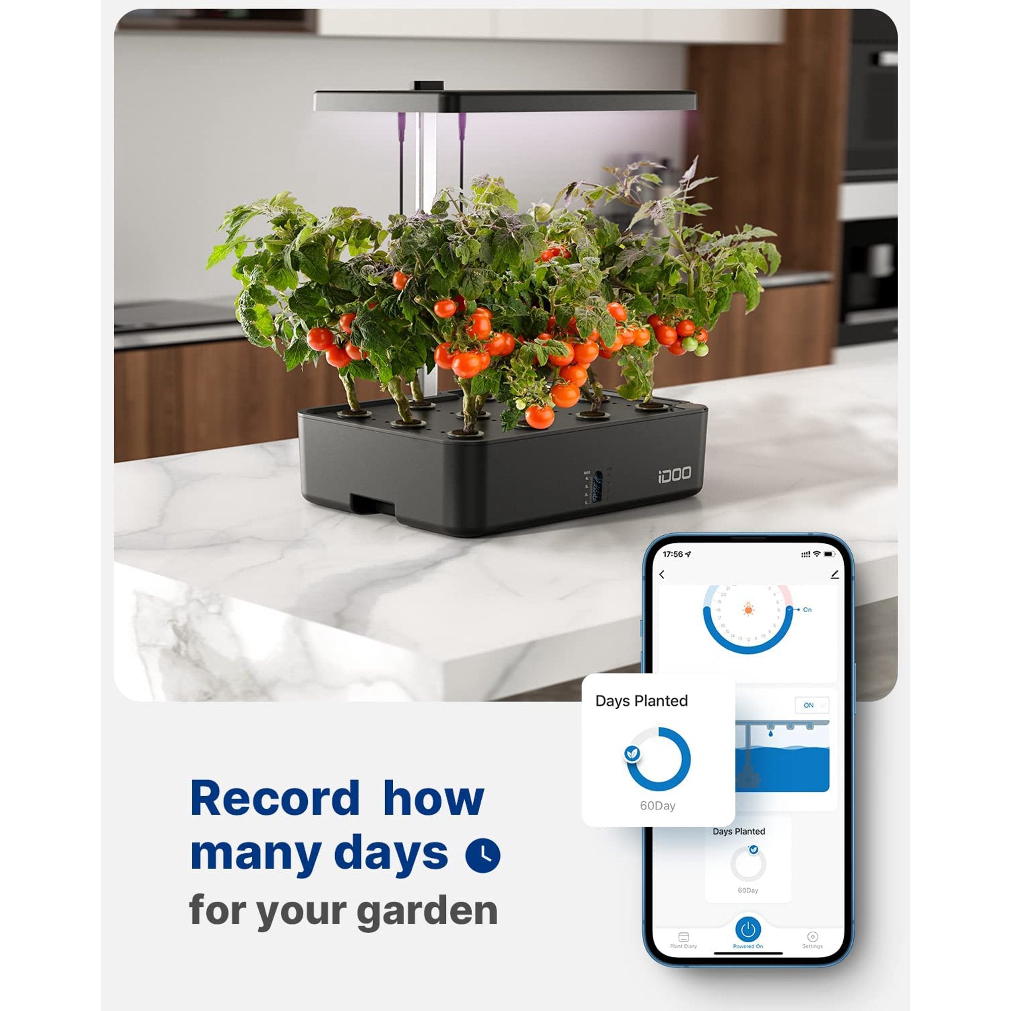 iDOO WiFi 12 Pods Hydroponics Growing System with APP Controlled, Indoor Garden for Home Kitchen Gardening - Hydroponic Growing System Hydroponic Growing Systems by idoo