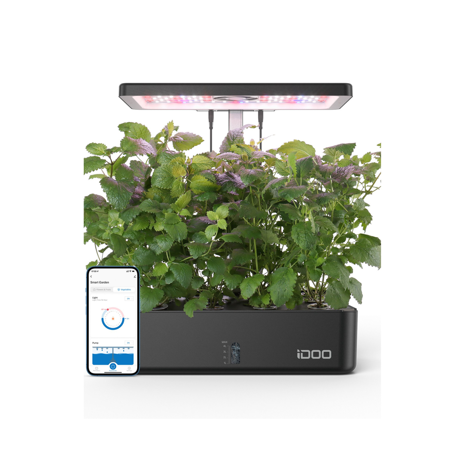 iDOO WiFi 12 Pods Hydroponics Growing System with APP Controlled, Indoor Garden for Home Kitchen Gardening - Hydroponic Growing System Hydroponic Growing Systems by idoo